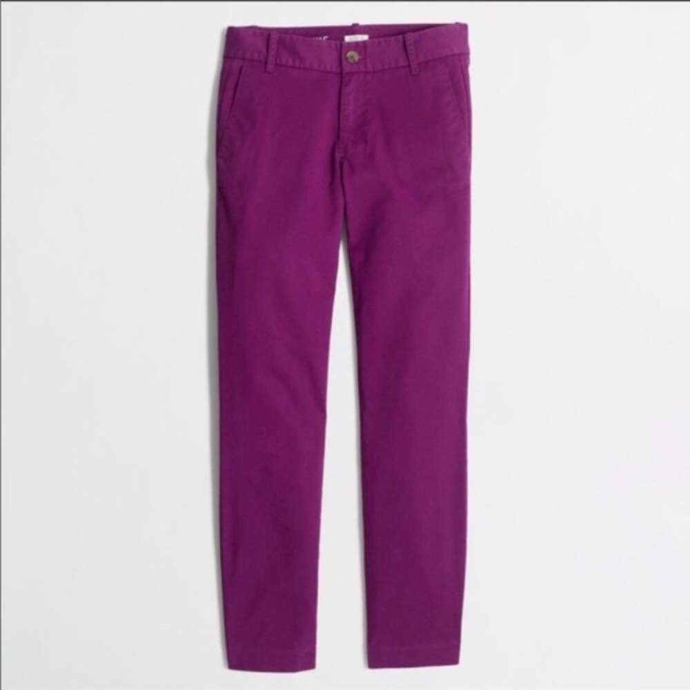 🎊J. Crew Frankie stretch purple trousers